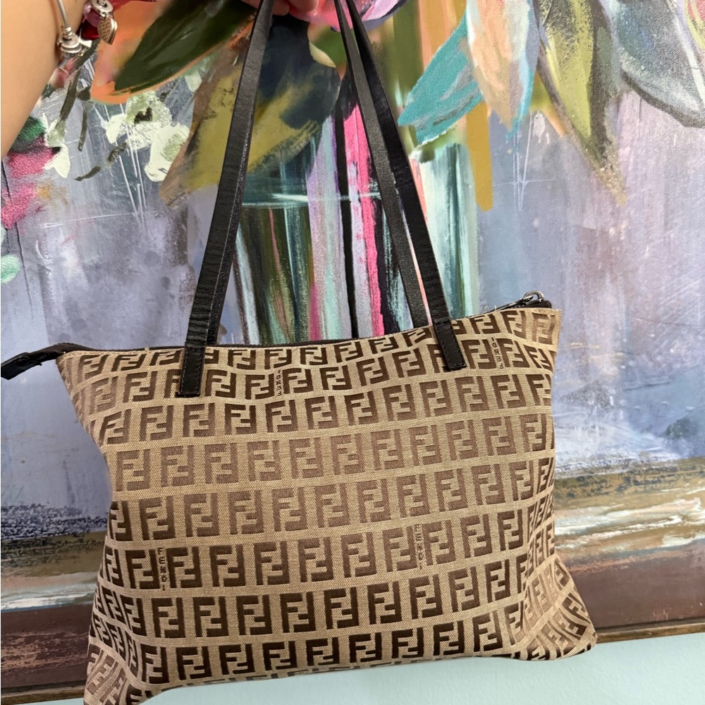 Fendi Tan and Black Women's Tote Bag